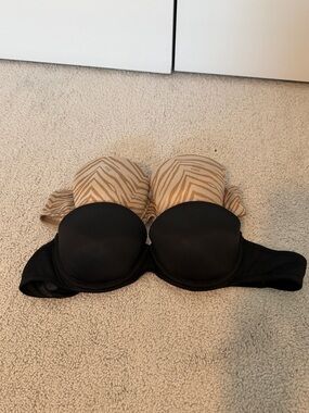 Victoria's Secret PINK 2 pk Strapless Multiway Push-Up Bras Size 34B